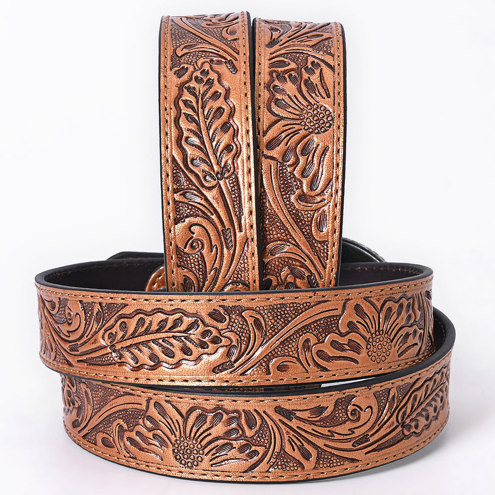 AMERICAN DARLING Beautifully Hand Tooled American Leather Unisex Belt