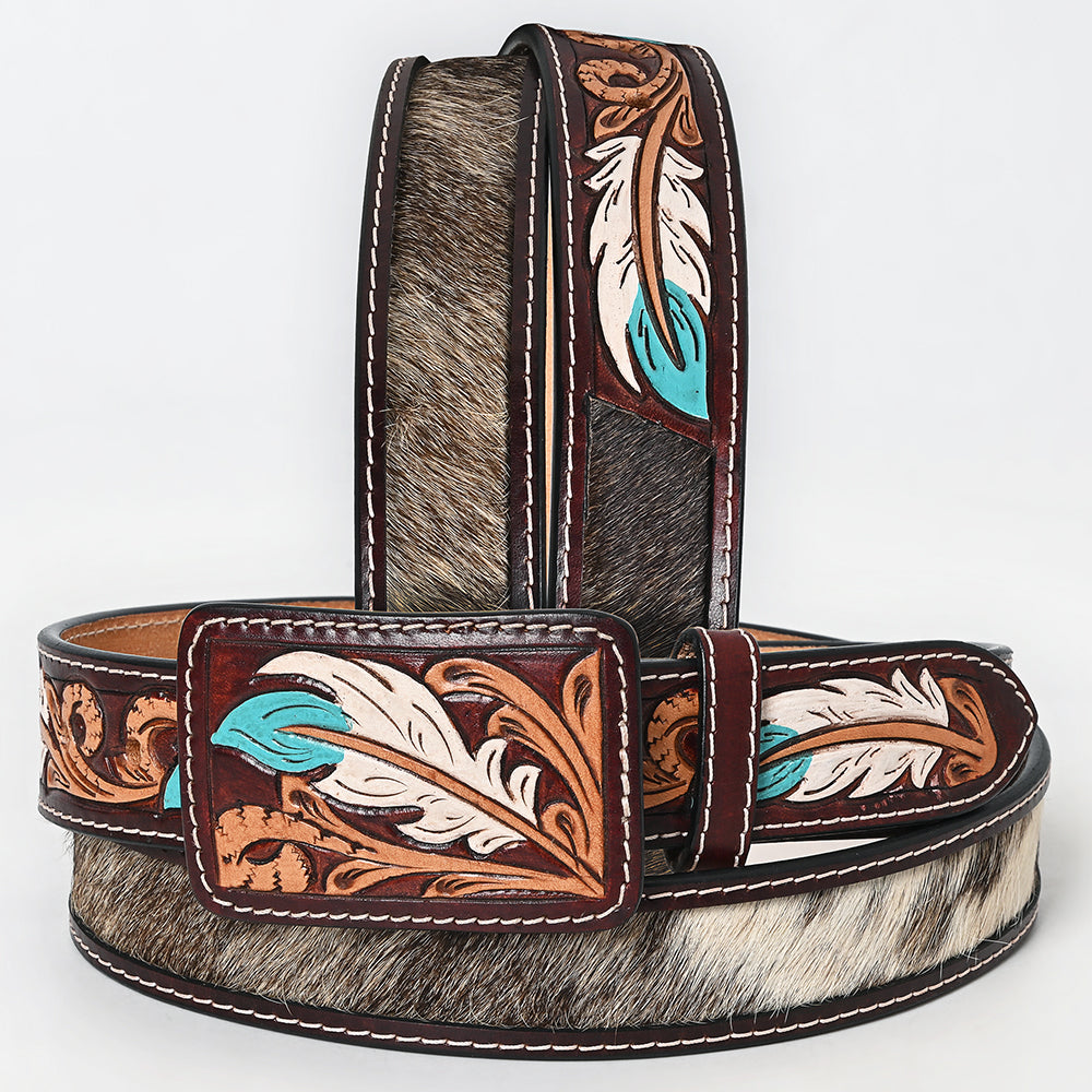 AMERICAN DARLING Beautifully Hand Tooled American Leather Unisex Belt