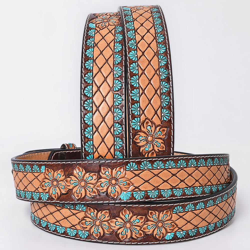 AMERICAN DARLING Beautifully Hand Tooled American Leather Unisex Belt