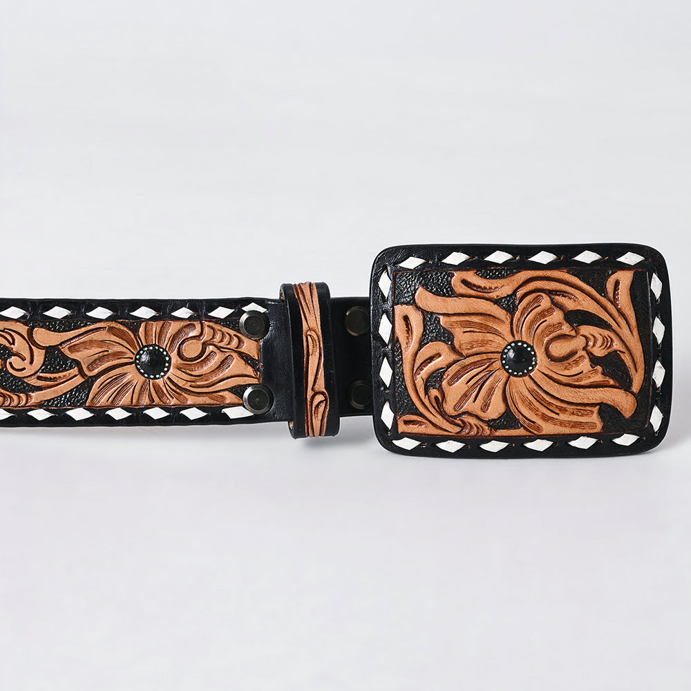 AMERICAN DARLING Beautifully Hand Tooled American Leather Unisex Belt