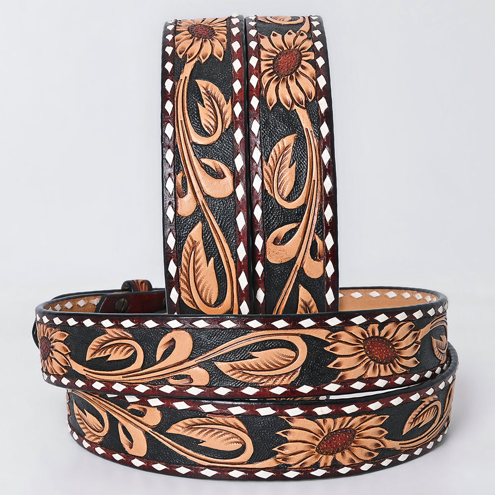 AMERICAN DARLING Beautifully Hand Tooled American Leather Unisex Belt