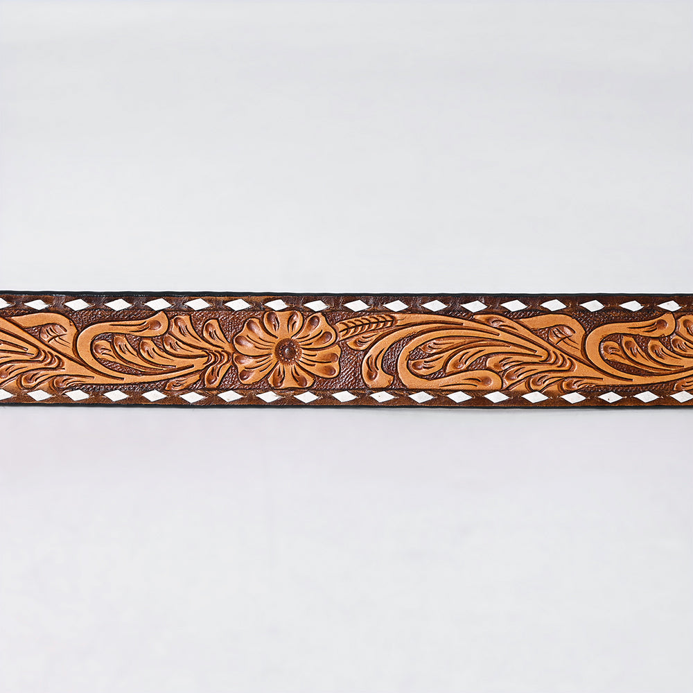 AMERICAN DARLING Beautifully Hand Tooled American Leather Unisex Belt