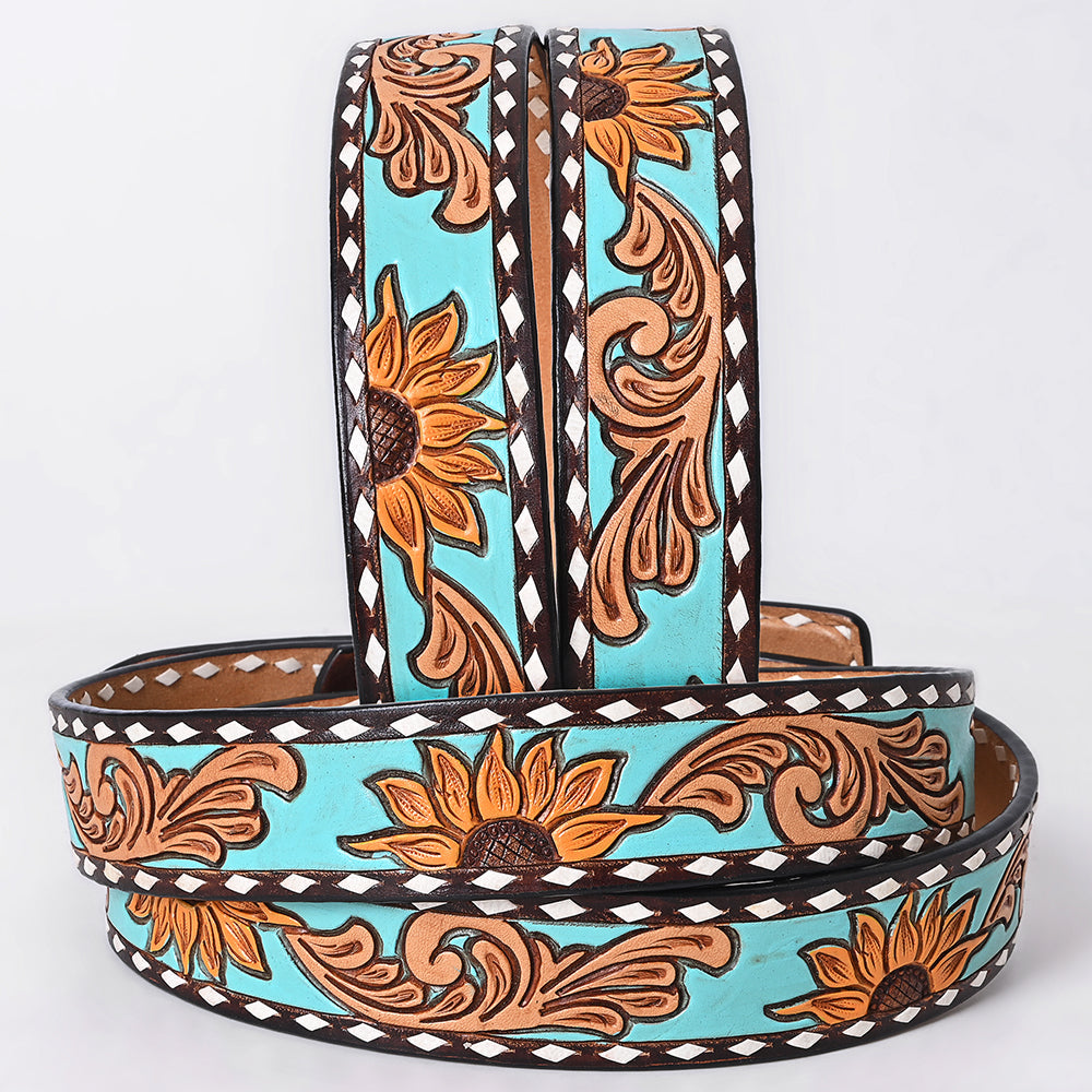 AMERICAN DARLING Beautifully Hand Tooled American Leather Unisex Belt