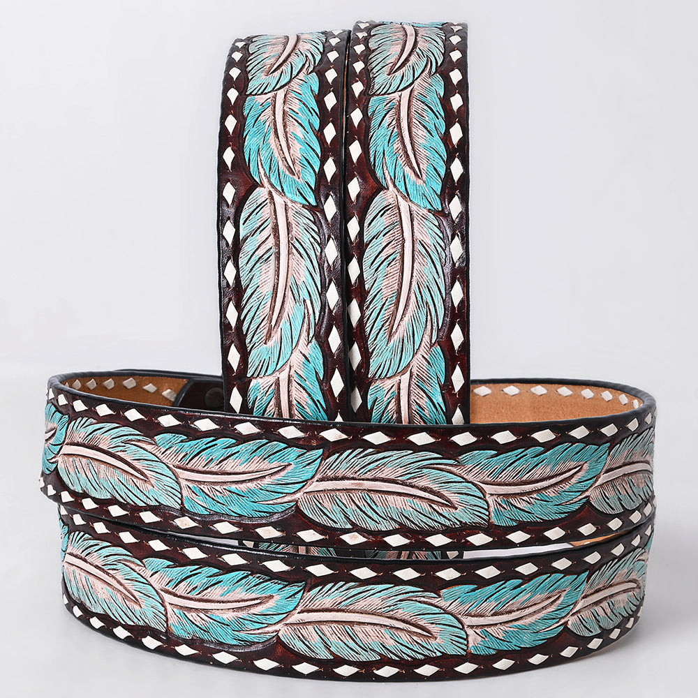 AMERICAN DARLING Beautifully Hand Tooled American Leather Unisex Belt