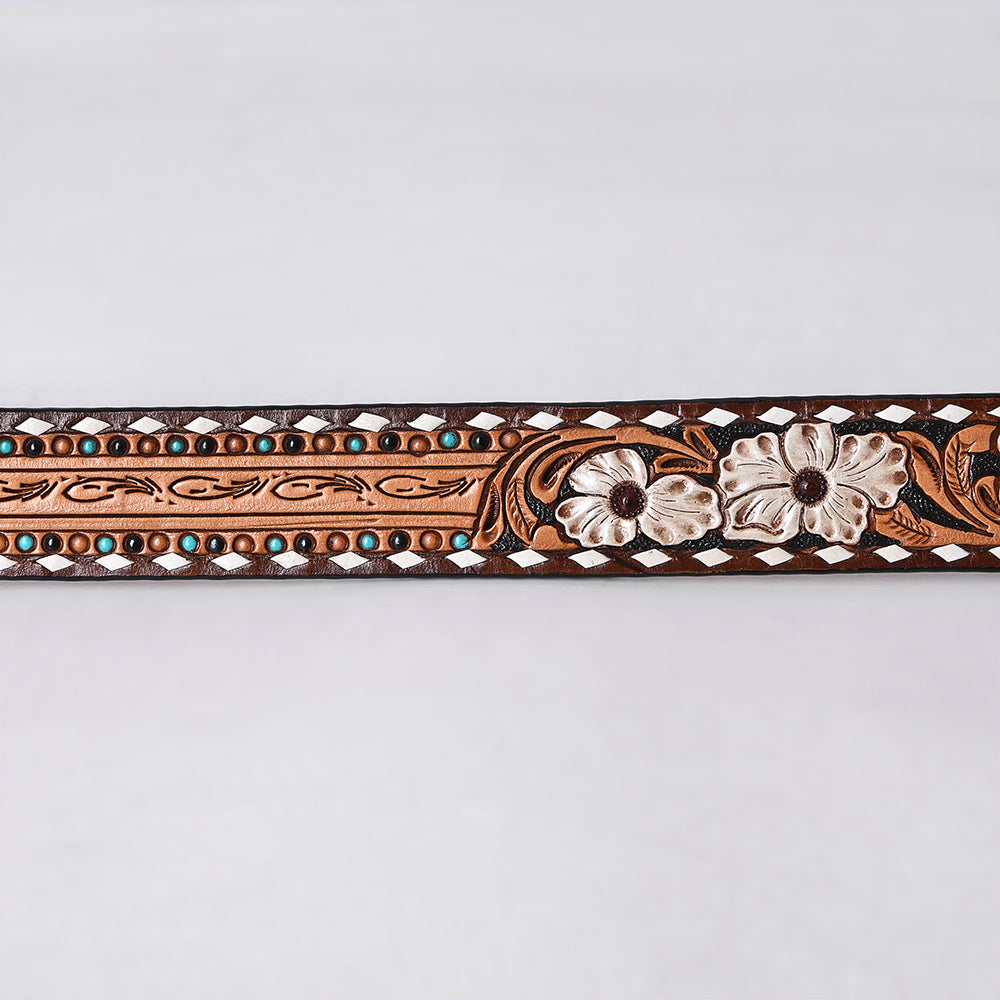 AMERICAN DARLING Beautifully Hand Tooled American Leather Unisex Belt