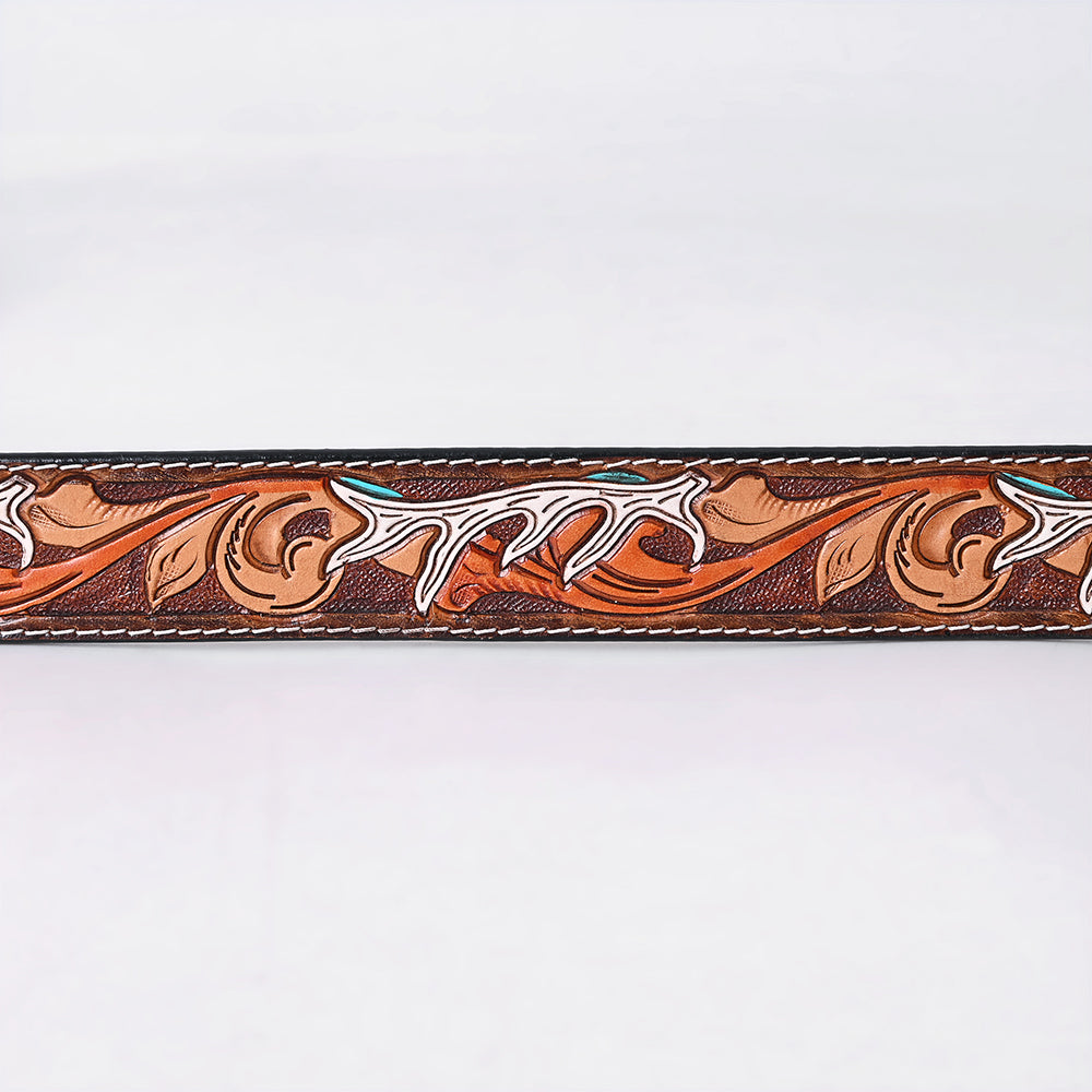 AMERICAN DARLING Beautifully Hand Tooled American Leather Unisex Belt