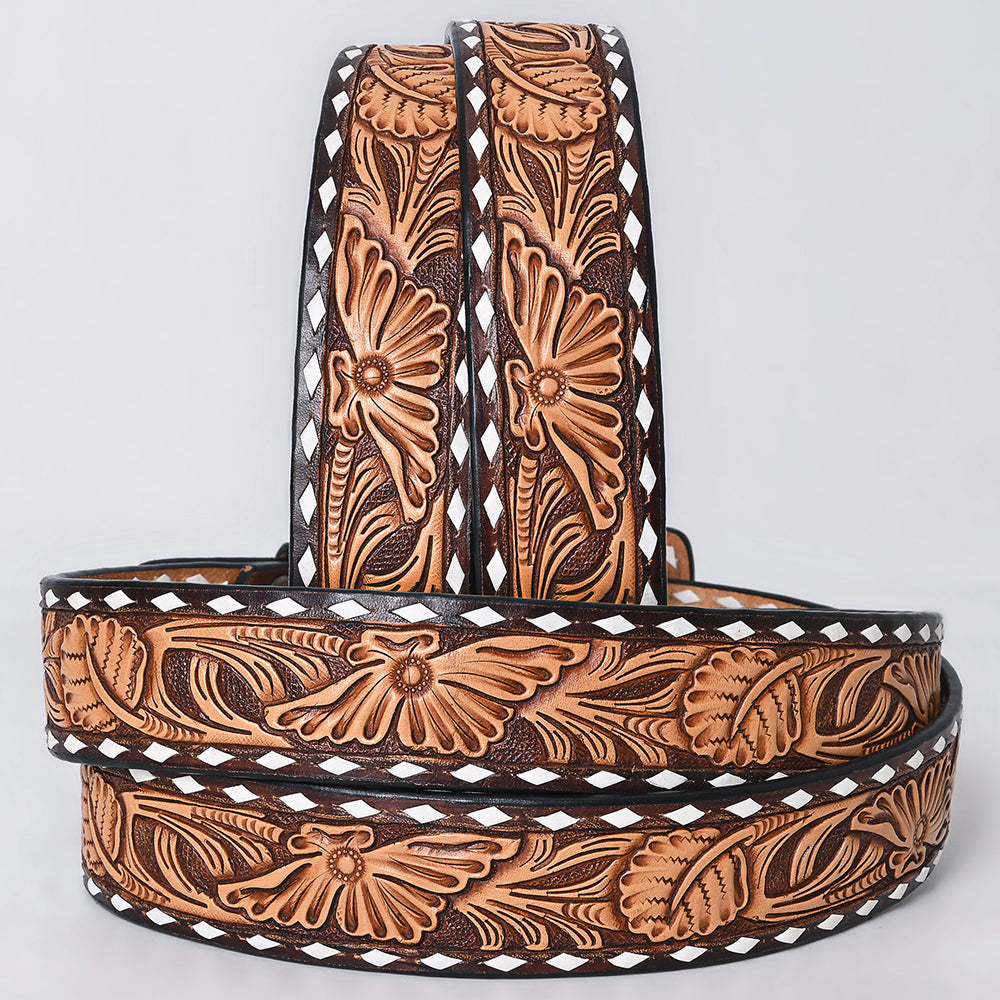AMERICAN DARLING Beautifully Hand Tooled American Leather Unisex Belt
