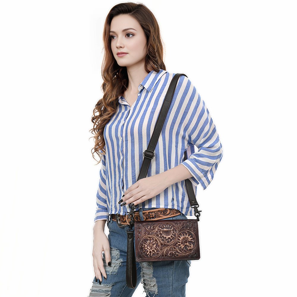 American Darling Wallet Beautifully Hand Tooled Genuine Leather women bag western handbag purse