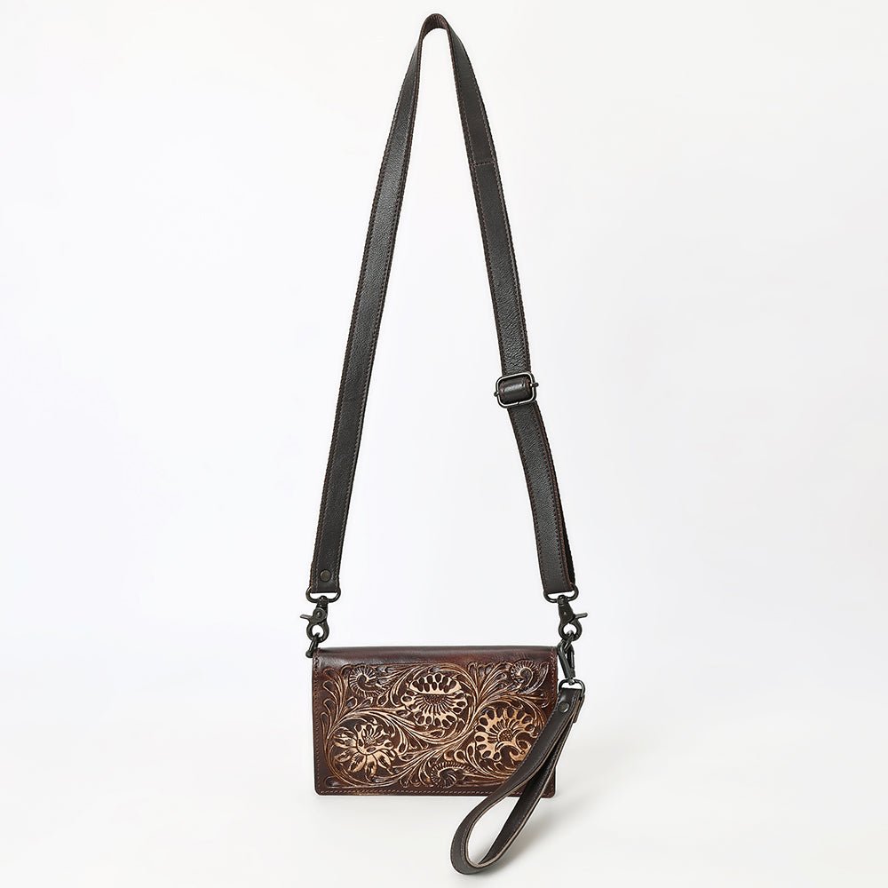 American Darling Small Crossbody Beautifully Hand Tooled Genuine Leather women bag western handbag purse