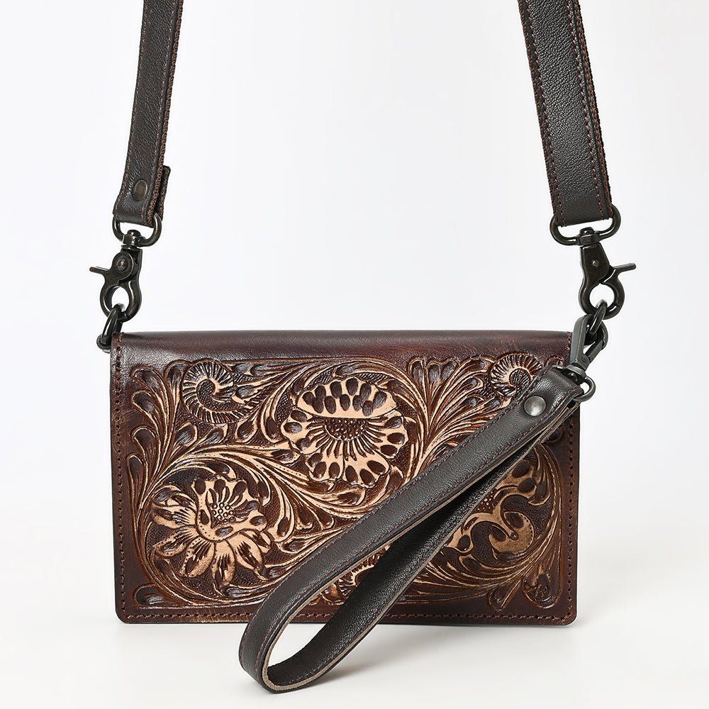 American Darling Small Crossbody Beautifully Hand Tooled Genuine Leather women bag western handbag purse