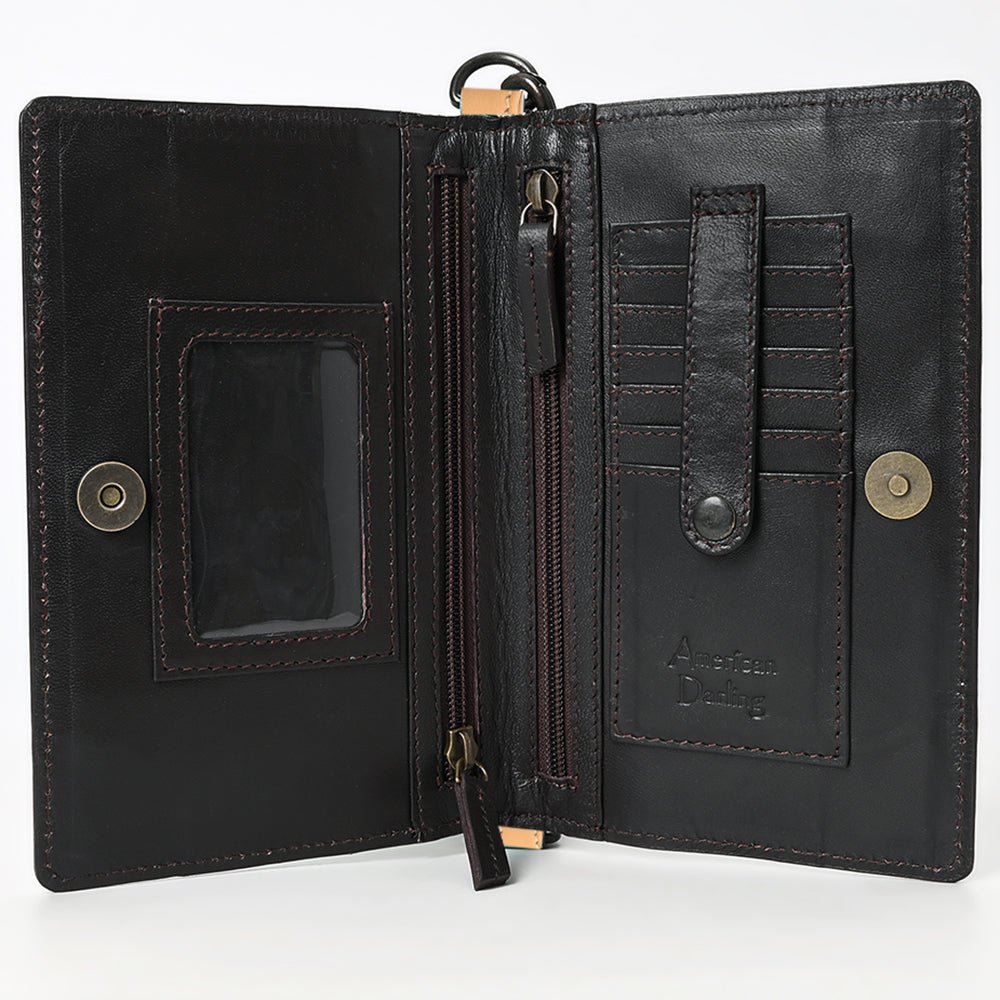 American Darling Wallet Beautifully Hand Tooled Genuine Leather women bag western handbag purse