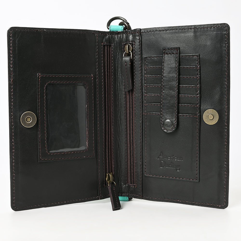 American Darling Wallet Beautifully Hand Tooled Genuine Leather women bag western handbag purse