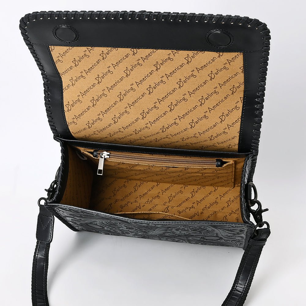 American Darling Crossbody Beautifully Hand Tooled Genuine Leather women bag western handbag purse