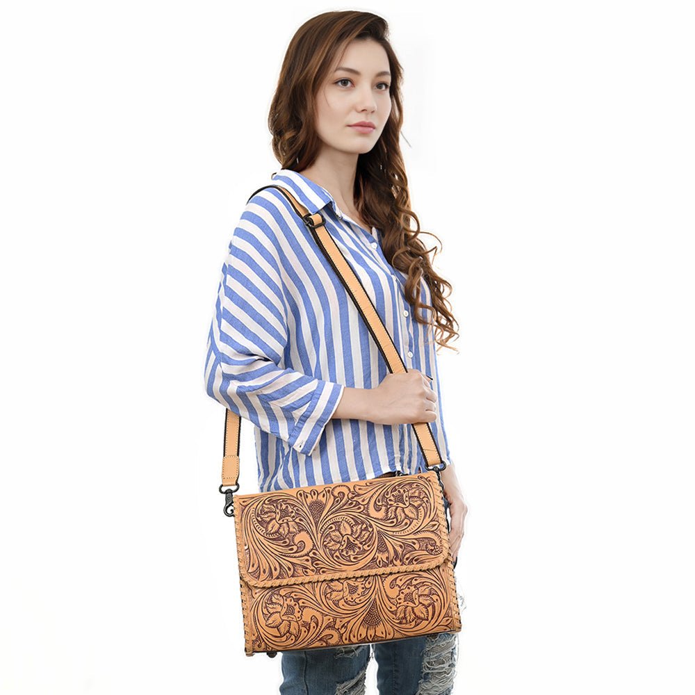 American Darling Crossbody Beautifully Hand Tooled Genuine Leather women bag western handbag purse