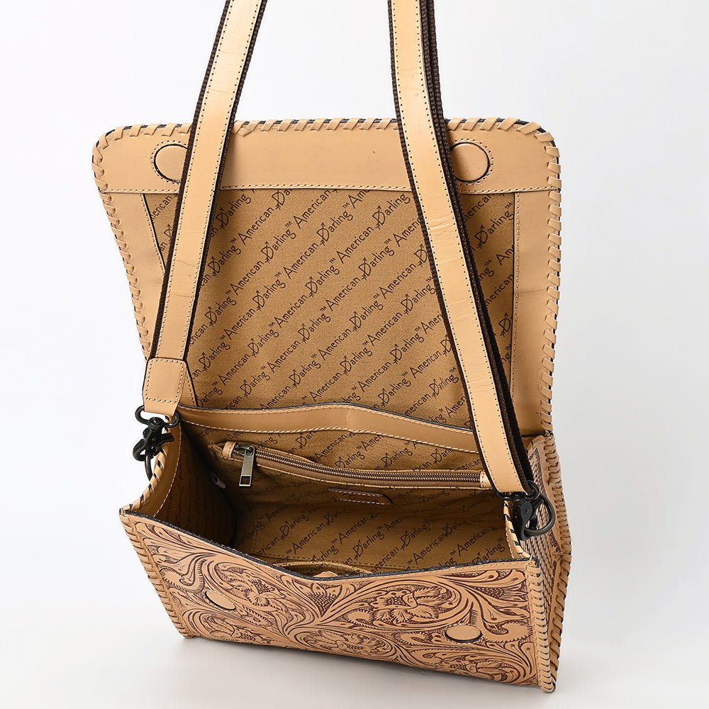 American Darling Crossbody Beautifully Hand Tooled Genuine Leather women bag western handbag purse