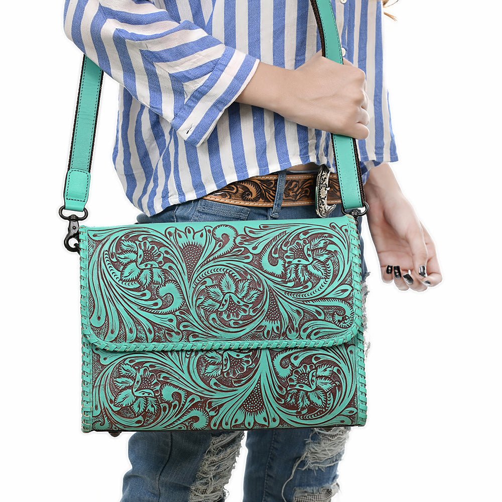 American Darling Crossbody Beautifully Hand Tooled Genuine Leather women bag western handbag purse