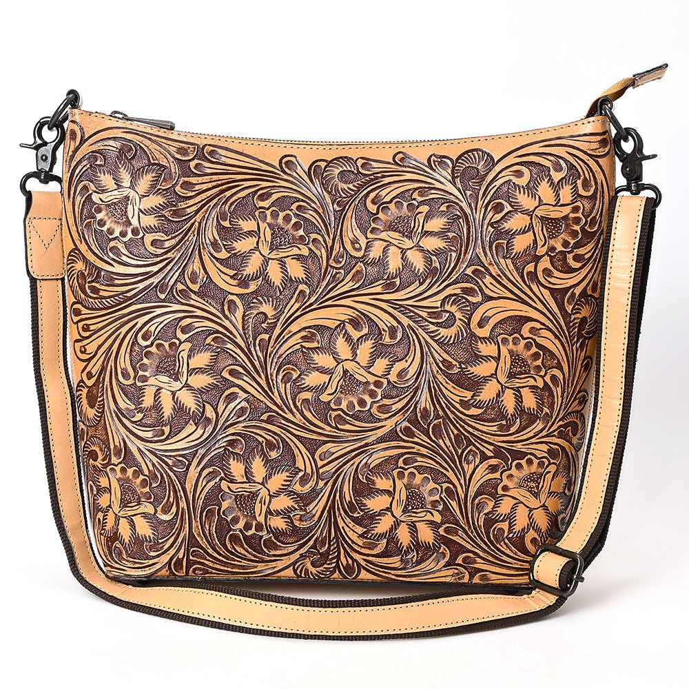 American Darling Large Crossbody Beautifully Hand Tooled Genuine Leather women bag western handbag purse