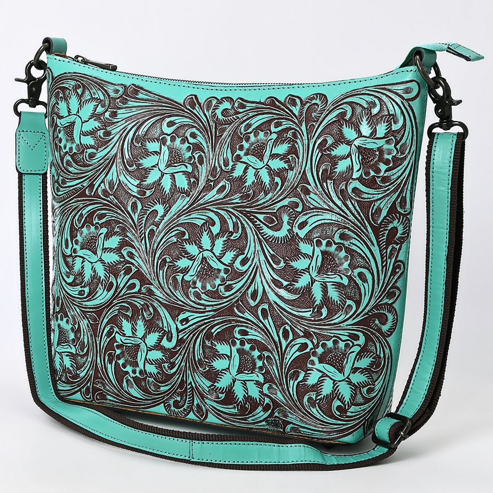 American Darling Large Crossbody Beautifully Hand Tooled Genuine Leather women bag western handbag purse