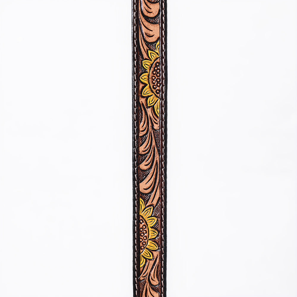 American Darling Hand tooled Hatband Genuine American Leather Western Adjustable Unisex