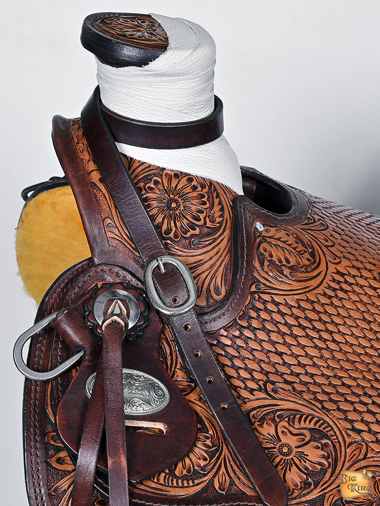 Hilason Western Horse Saddle Wade Ranch Roping American Leather Antique Brown