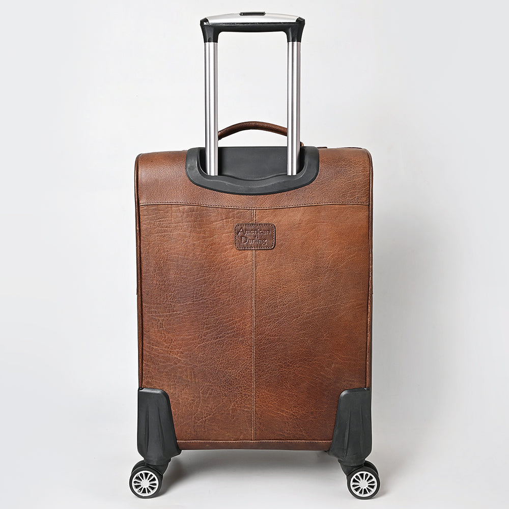 American Darling Travel Case Beautifully Hand Tooled Hair-On Genuine Leather women bag western Handbag Purse