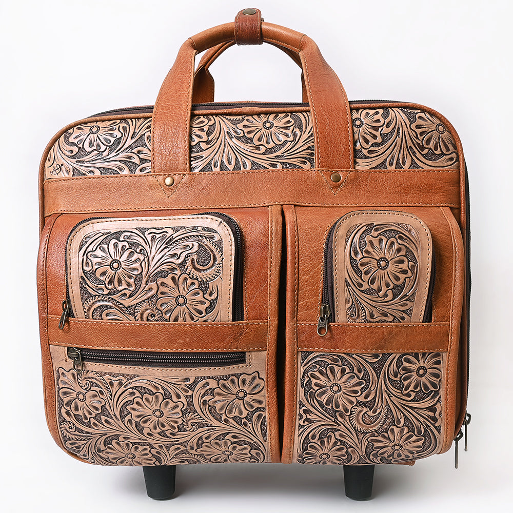 American Darling Travel Case Beautifully Hand Tooled Genuine Leather women bag western handbag purse