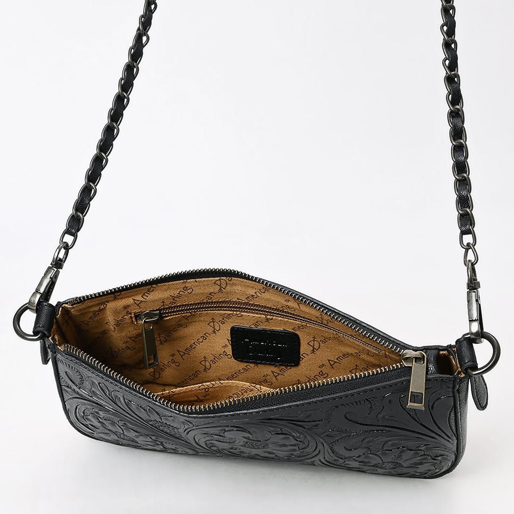 American Darling Small Crossbody Beautifully Hand Tooled Genuine Leather women bag western handbag purse