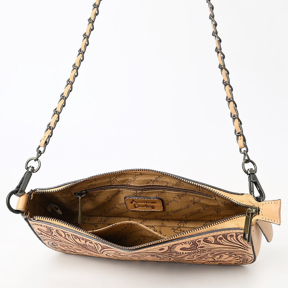 American Darling Small Crossbody Beautifully Hand Tooled Genuine Leather women bag western handbag purse