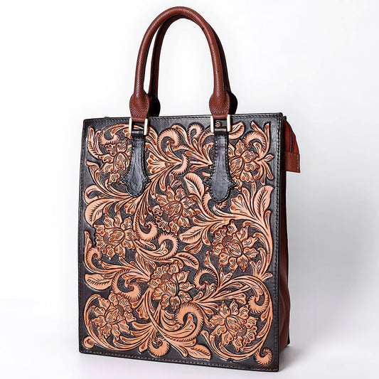 American Darling Hand Tooled Genuine Leather Tote Bag | Western Travel Bags College