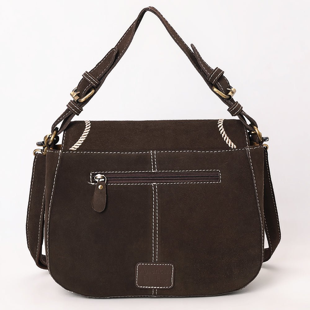 ADBGA670B Crossbody Genuine Western Suede Leather women bag
