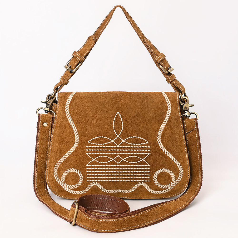 ADBGA670C Crossbody Genuine Western Suede Leather women bag