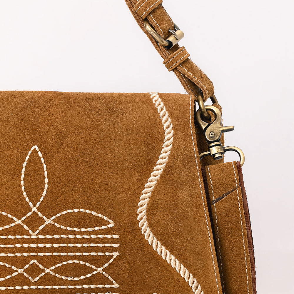ADBGA670C Crossbody Genuine Western Suede Leather women bag