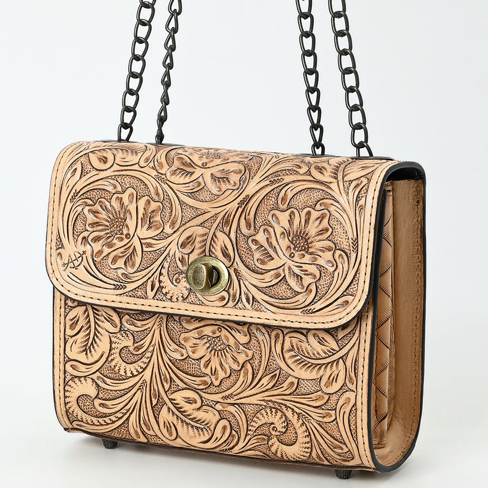 American Darling Small Crossbody Beautifully Hand Tooled  Genuine Leather women bag western handbag purse