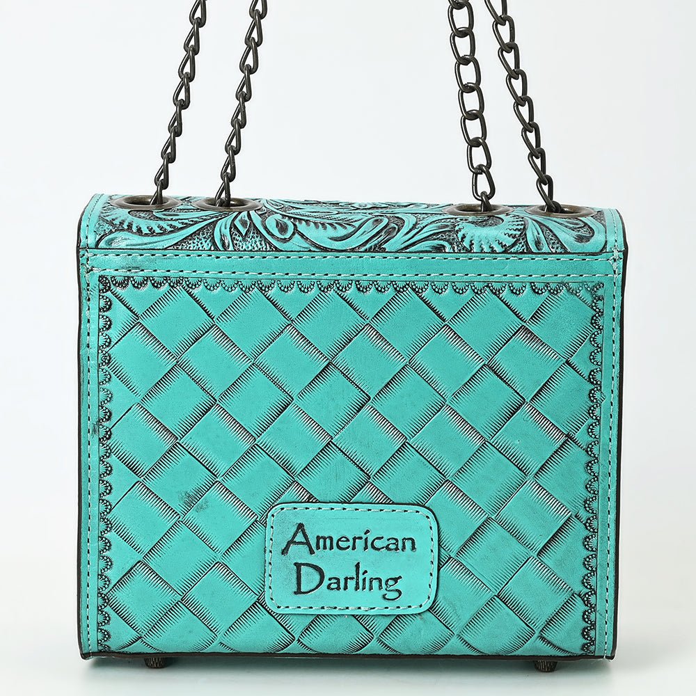 American Darling Small Crossbody Beautifully Hand Tooled  Genuine Leather women bag western handbag purse