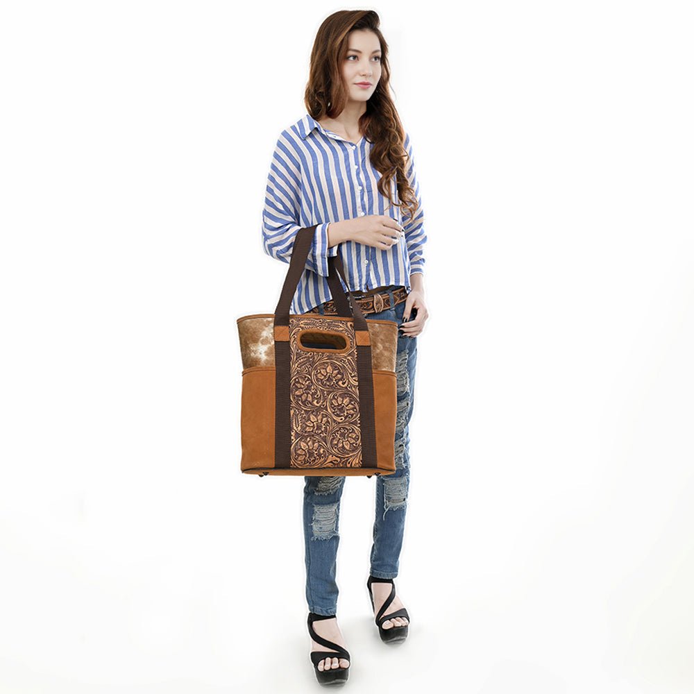 ADBGZ906 Tote Beautifully Hand Tooled Genuine Leather women bag western handbag purse