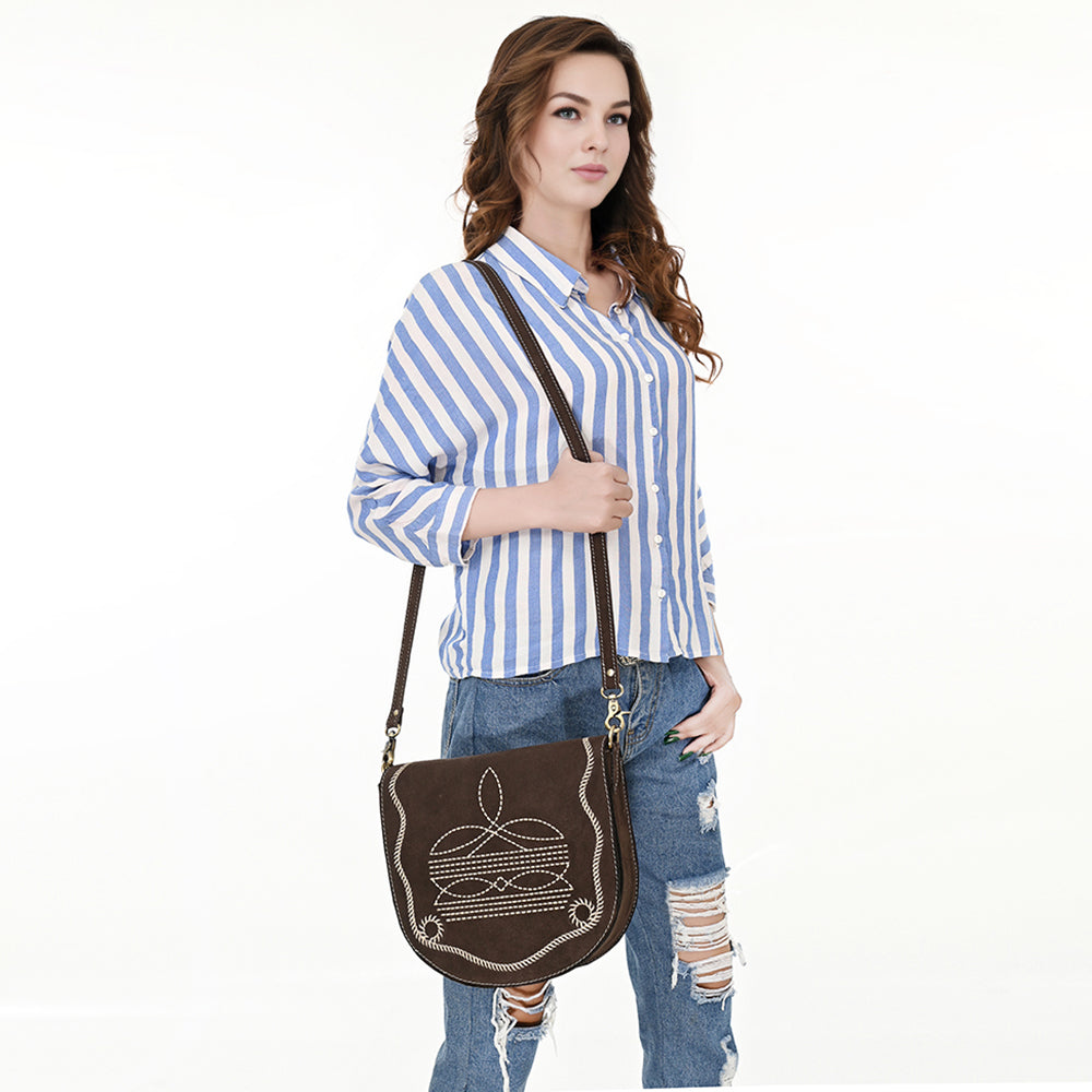 ADBGA684B Genuine Western Suede Leather women bag