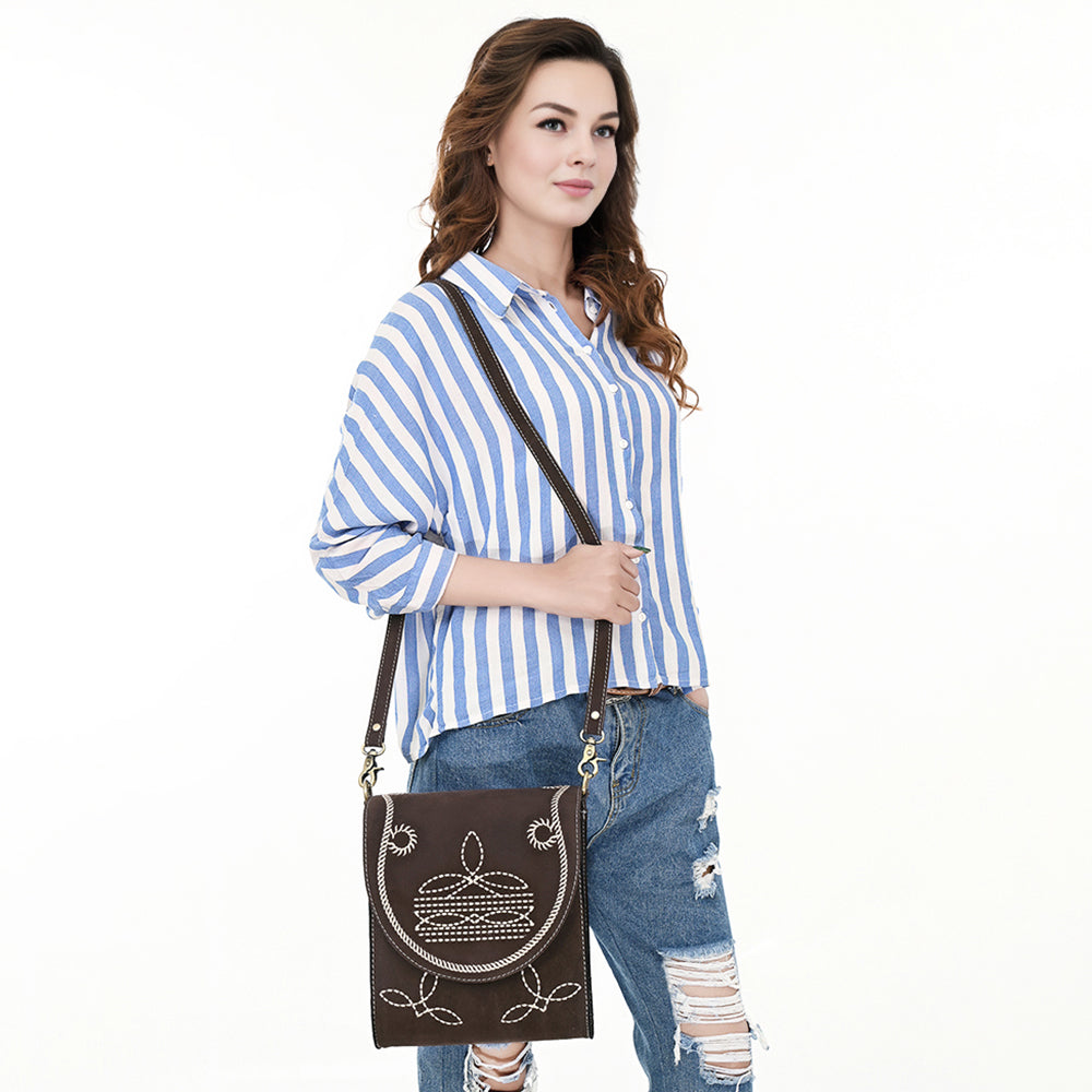 American Darling Cross Body Suede Genuine Western Leather Women Bag Handbag Purse |