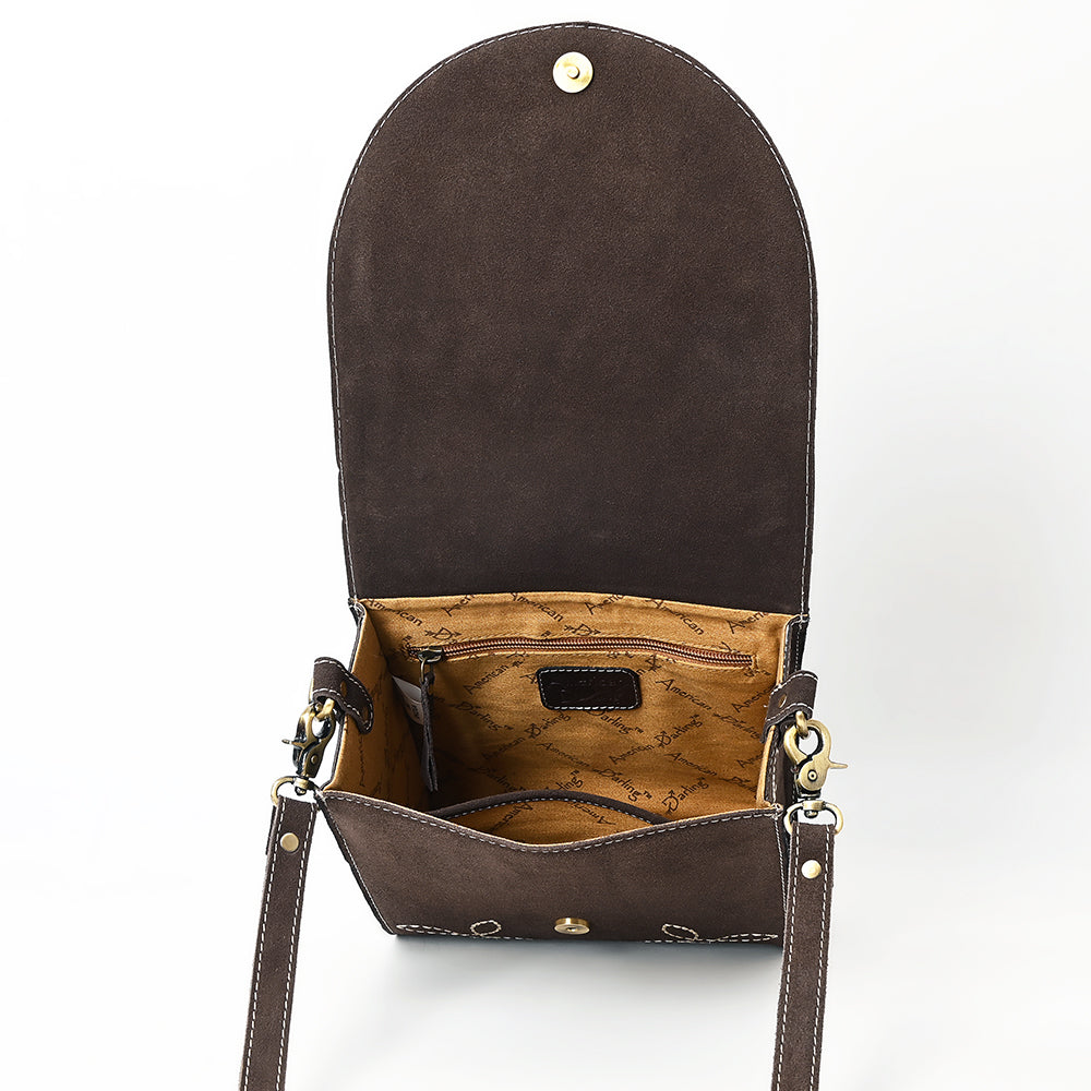 American Darling Cross Body Suede Genuine Western Leather Women Bag Handbag Purse |