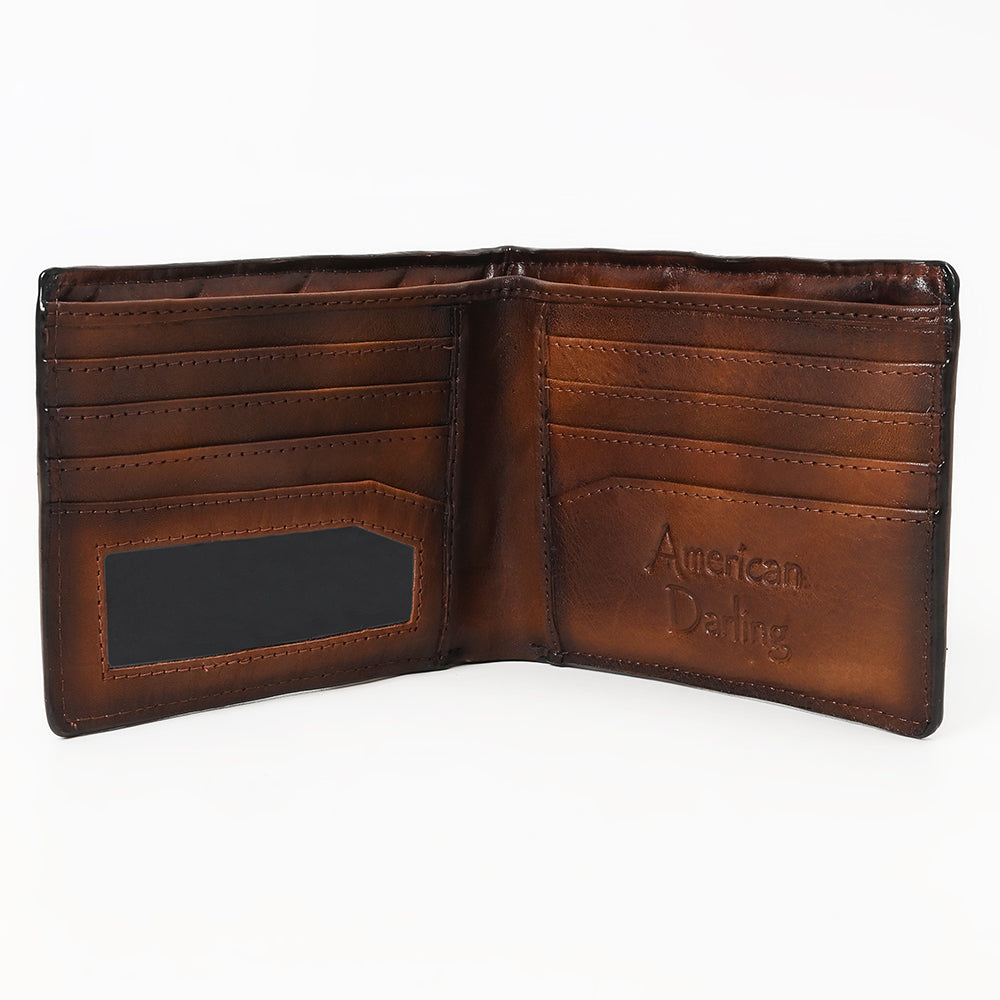 American Darling Genuine Leather Bifold Wallet For Men & Women Unisex Purse