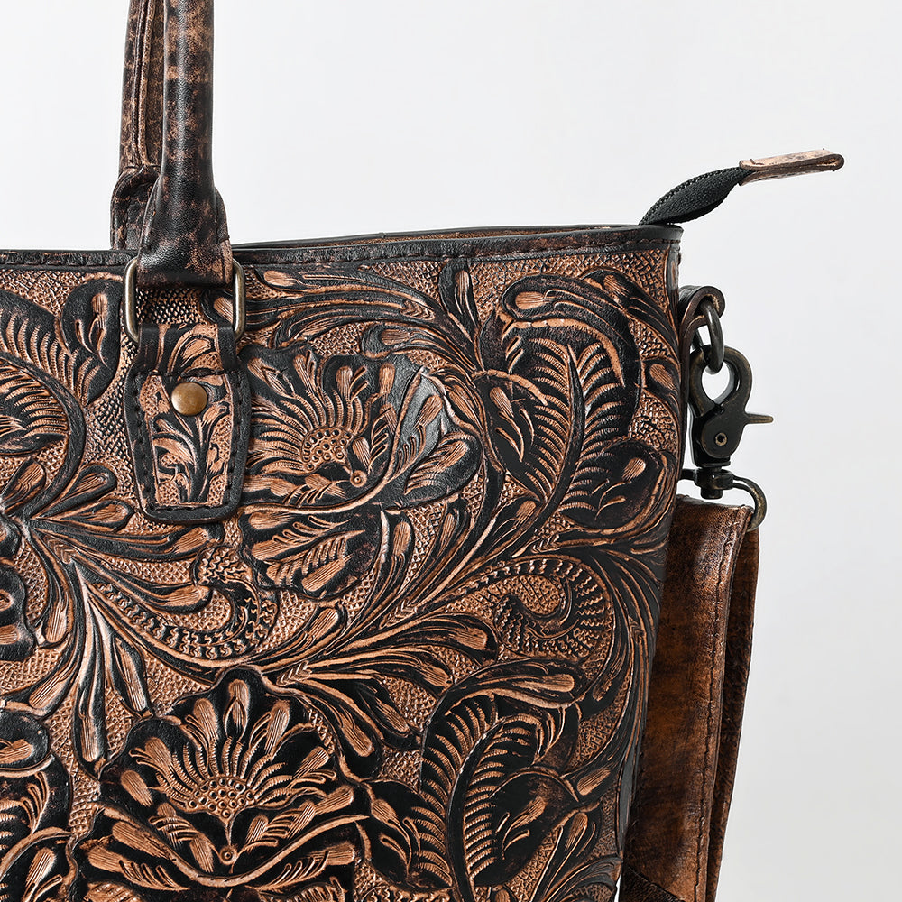 Tote Hand Tooled Genuine Western Leather Women Bag