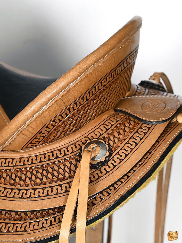 HILASON Western Horse Wade Ranch Roping American Leather Saddle Brown