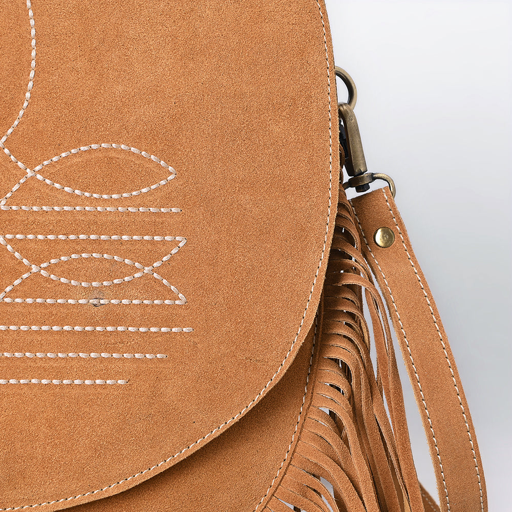 American Darling Crossbody Genuine Suede Leather women bag western handbag purse