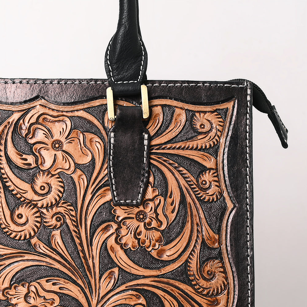 American Darling Hand Tooled Genuine Leather Tote Bag