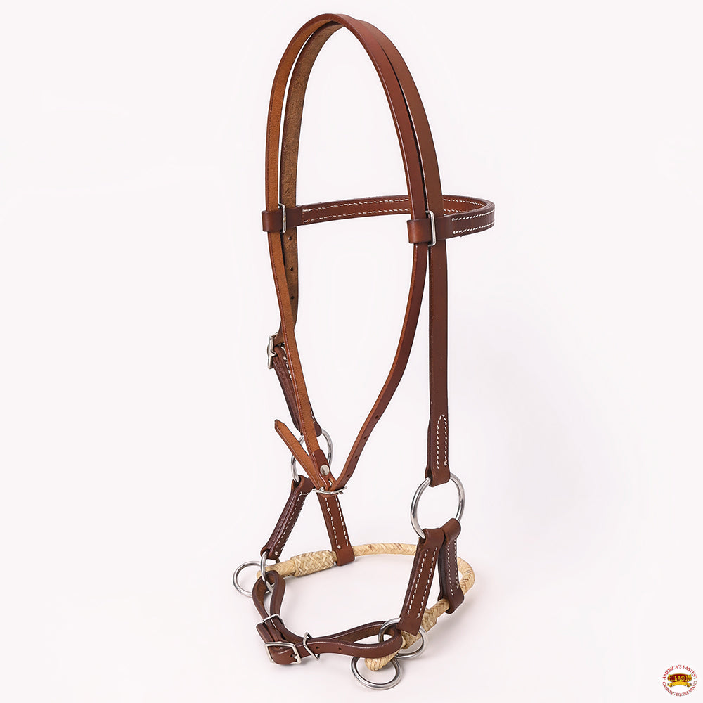 Hilason Western Horse Noseband Rawhide Genuine American Leather Headstall
