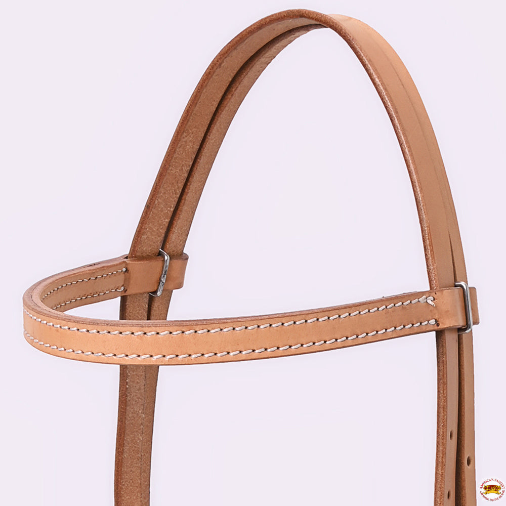 Hilason Western Horse Noseband Rawhide Genuine American Leather Headstall
