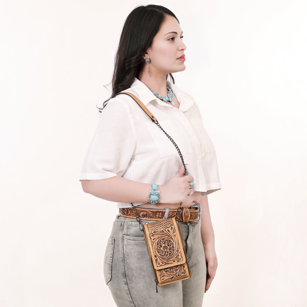 American Darling Cellphone Holder Genuine Western Leather Women Bag ADBGZ914