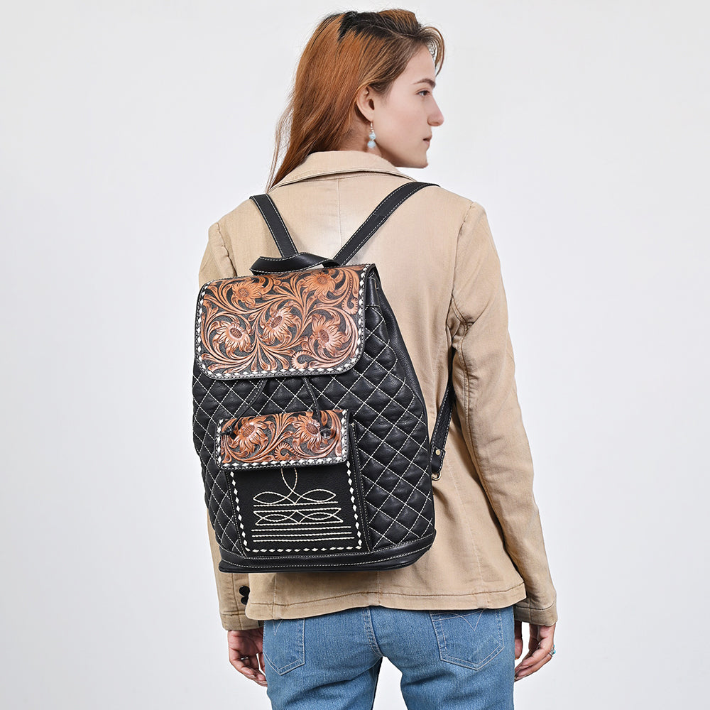 American Darling Backpack Beautifully Hand Tooled Leather women bag