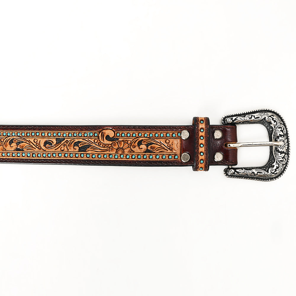 American Darling Beautifully Hand Tooled Genuine American Leather Belt Men and  Women