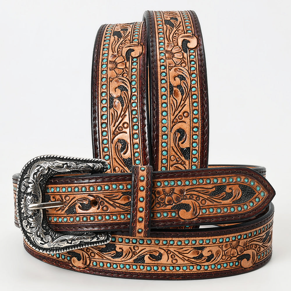 American Darling Beautifully Hand Tooled Genuine American Leather Belt Men and  Women