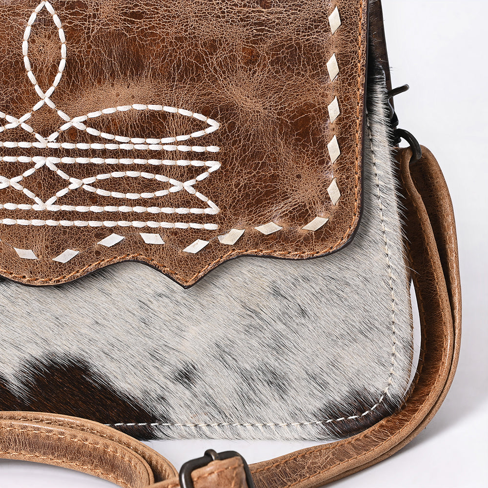 American Darling Crossbody Hair on Genuine Leather Women Bag Western Handbag Purse